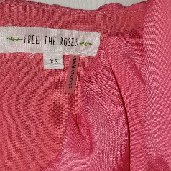 FREE THE ROSE Elegant Pink Sleeveless Dress,Sise XS - Picture 6 of 8